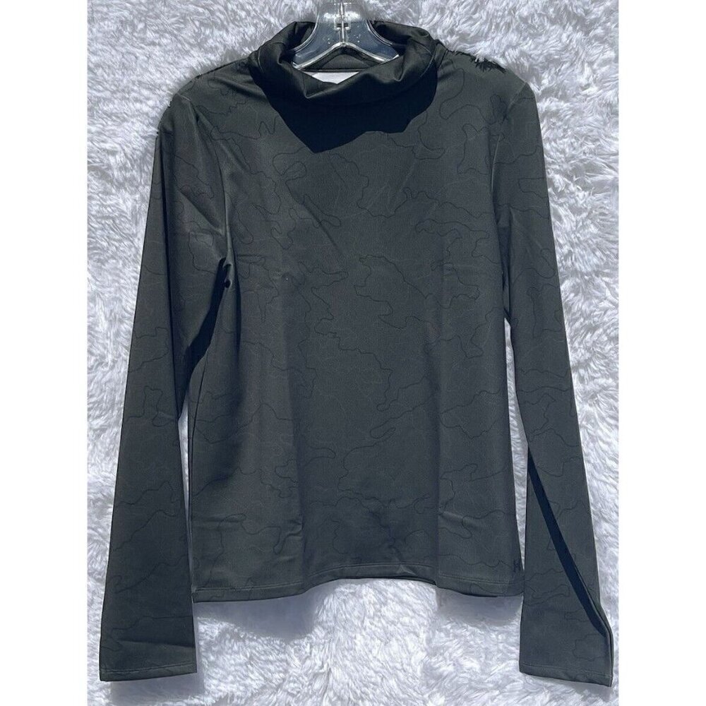 NWT Under Armour Womens Small Cold Weather Funnel Neck Shirt Green Long Sleeve